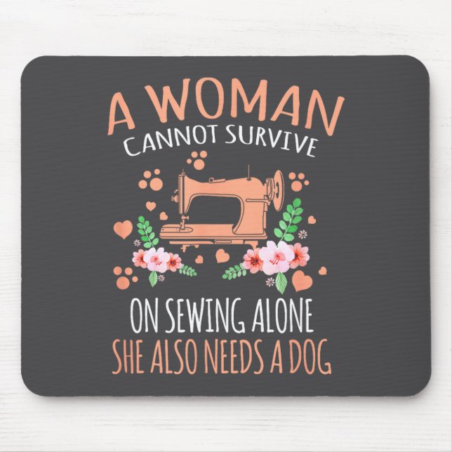 Mousepad Woman Funny Sewing Quote  (Frente)