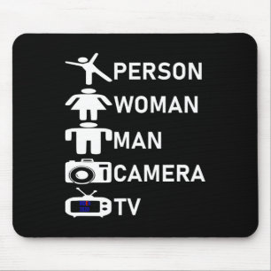 Mousepad Woman Man Camera Tv Go Vote 2020