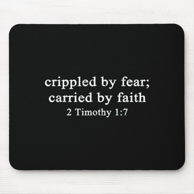 Mousepad Women Christian Crippled By Fear Carried By Faith  (Frente)