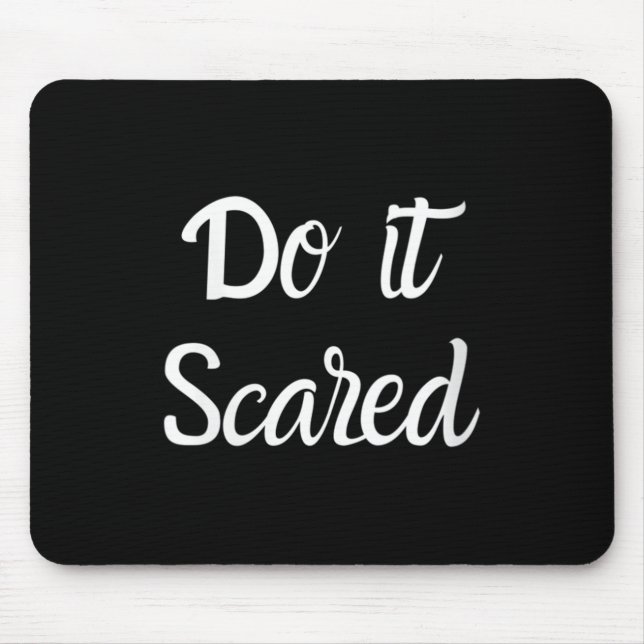 Mousepad Womens Do It Ed Insres Courage Motivational V-neck (Frente)