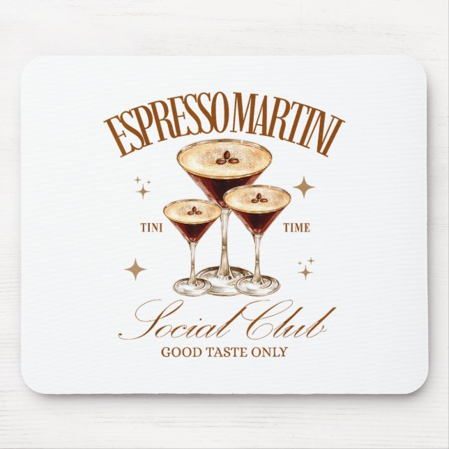 Mousepad Womens Espresso Martini Social Club Drinking Tail  (Frente)