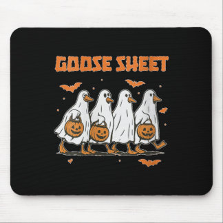Mousepad Womens Halloween Fall Goose Sheet Ghost Floral Aut