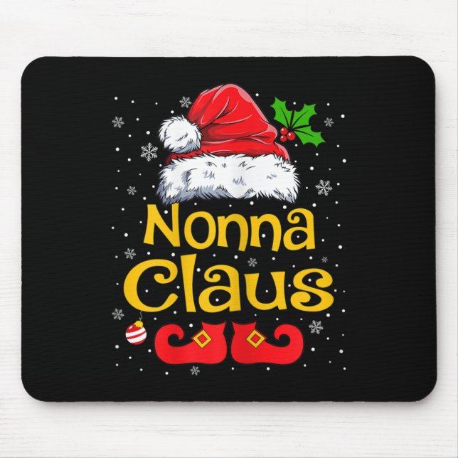 Mousepad Womens Matching Family Christmas Santa Hat Xmas Fu (Frente)