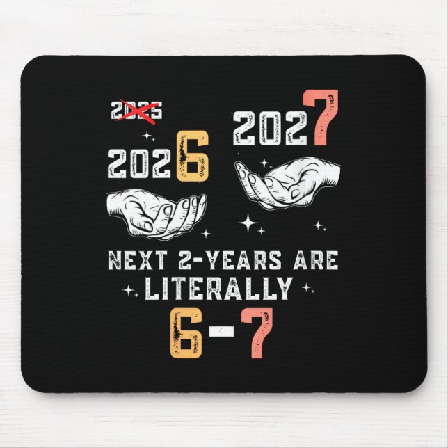 Mousepad Womens New Years Eve 67 Funny Boys Kids Party 6 7  (Frente)