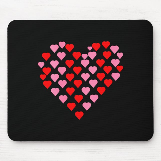 Mousepad Women's Nk And Red Hearts Lovers Funny Valentine’s (Frente)