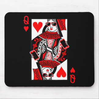 Mousepad Womens Queen Of Hearts - Vintage Valentine's Day C