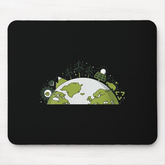 Mousepad Womens Renewable Energy &amp; Reciclagem - (Frente)