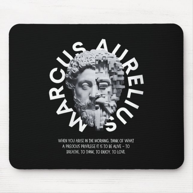 Mousepad Womens Stoicism Marcus Aurelius Citação V-pescoço  (Frente)