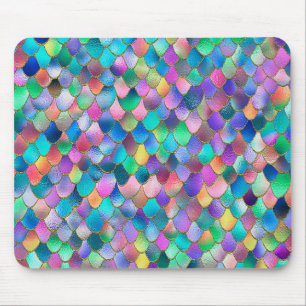 Mousepad Wonky Rainbow Glitter Metal Scales de Sereia
