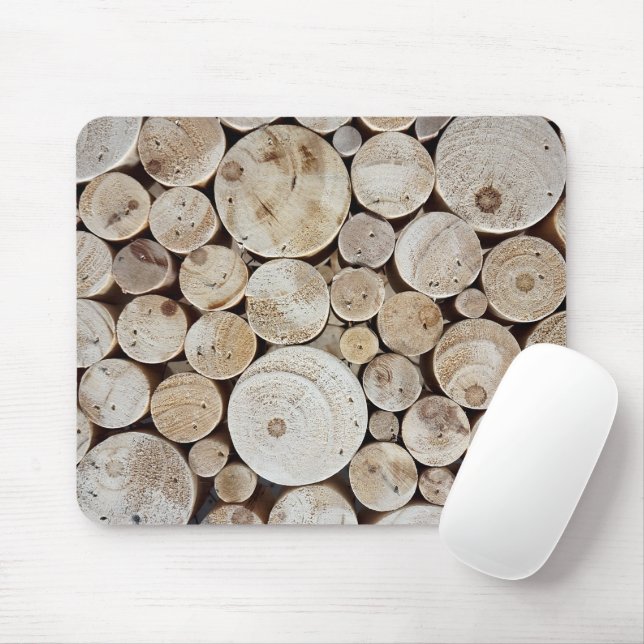 Mousepad Wood Logs Wrapping (Com mouse)
