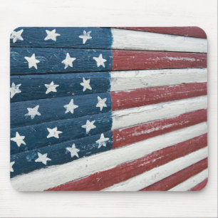 Mousepad Wooden American Flag