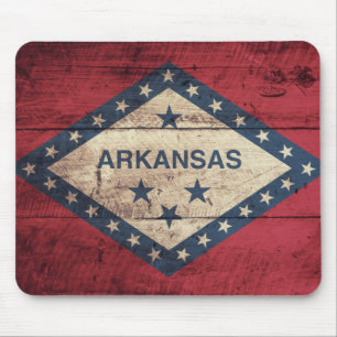 Mousepad Wooden Arkansas Flag