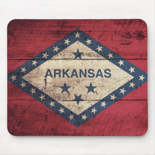 Mousepad Wooden Arkansas Flag (Frente)