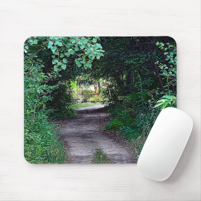 Mousepad Woodland Canopy sobre um Caminho de Sujeira (Com mouse)