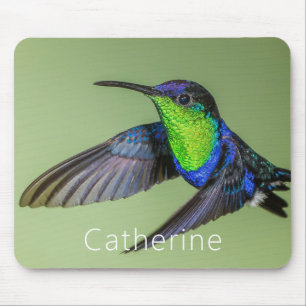 Mousepad Woodninfh Hummingbird em Nome Personalizado de Voo