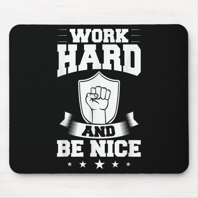 Mousepad Work Hard Quotes Insration Motivational Saying  (Frente)
