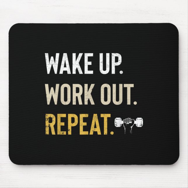 Mousepad Workou Wake Up Insrational And Motivational Gym Gi (Frente)