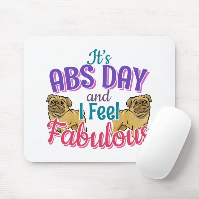 Mousepad Workout Principal No Dia Do Abs - Pug Dog Lover (Com mouse)