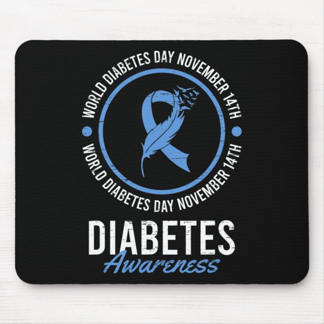 Mousepad World Diabetes Day November Disease Awareness Insu (Frente)