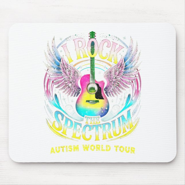 Mousepad World Tour Autismo Eu Balanço O Espectro Mãe Inclu (Frente)