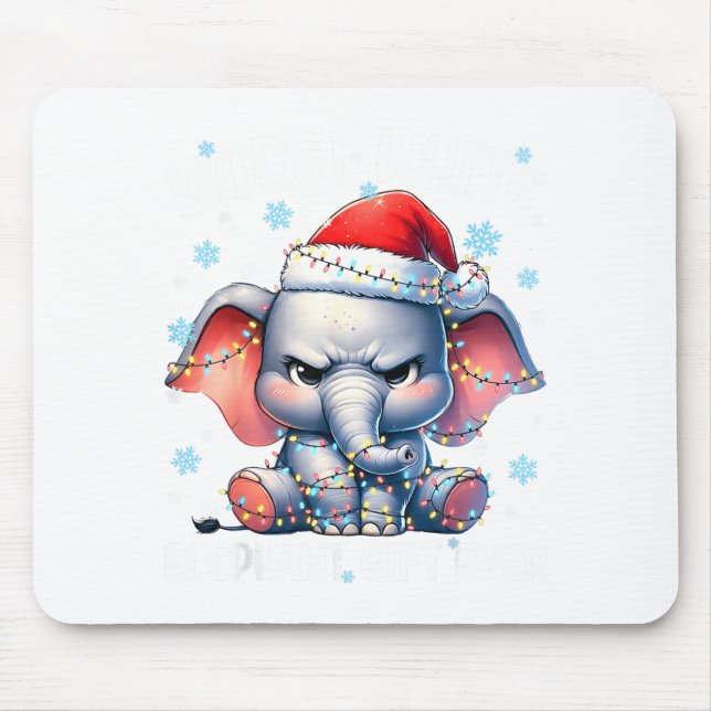 Mousepad Worst White Elephant Ever Christmas Xmas Under 15  (Frente)
