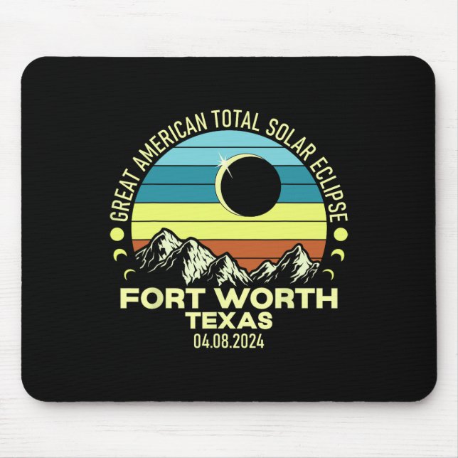 Mousepad Worth Texas Total Solar Eclipse 2024 (Frente)