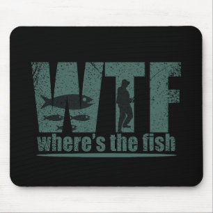 Mousepad WTF onde está a pesca engraçada do peixe