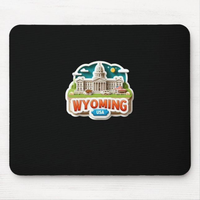 Mousepad Wyoming Sticker (Frente)