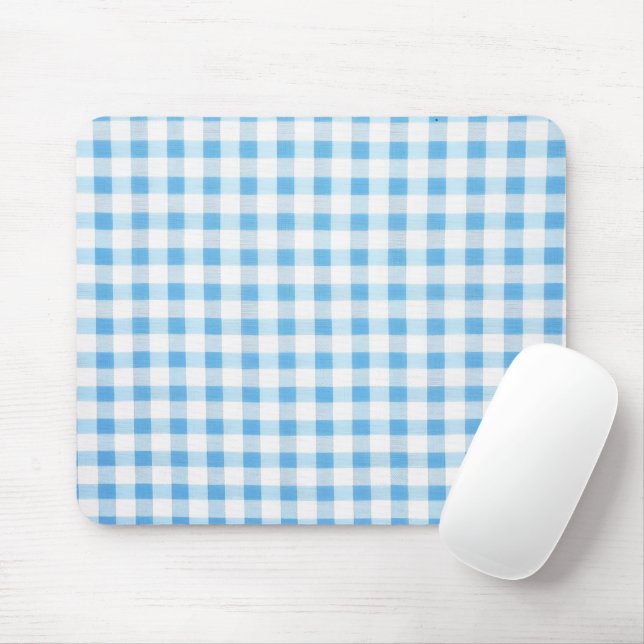 Mousepad Xadrez Azul Bebê (Com mouse)
