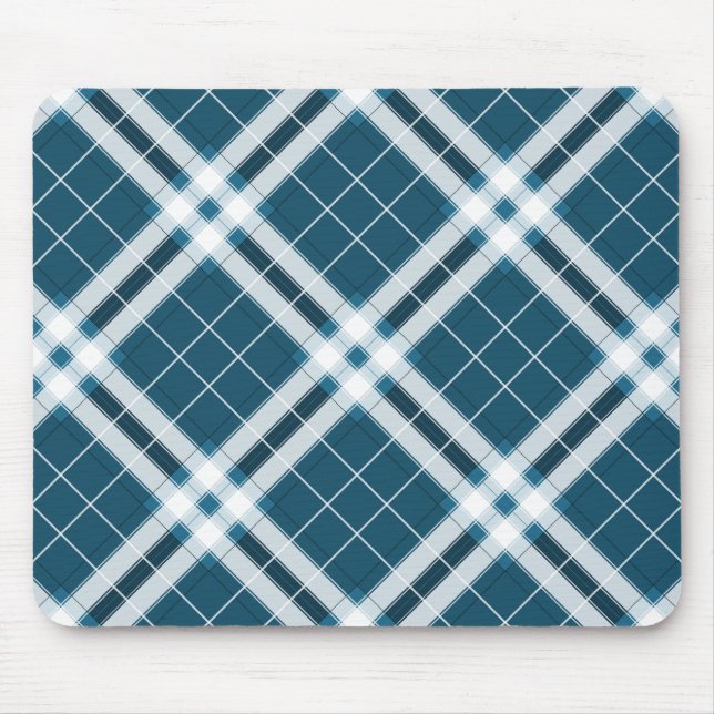 Mousepad Xadrez azul e branco (Frente)