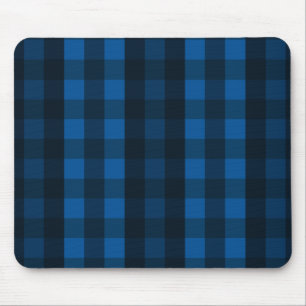 Mousepad Xadrez azul e preto bonito