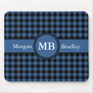 Mousepad Xadrez Azul e Preto personalizável