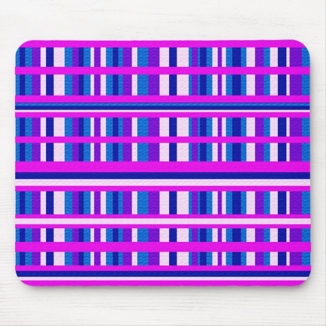 Mousepad Xadrez azul roxa rosa (Frente)