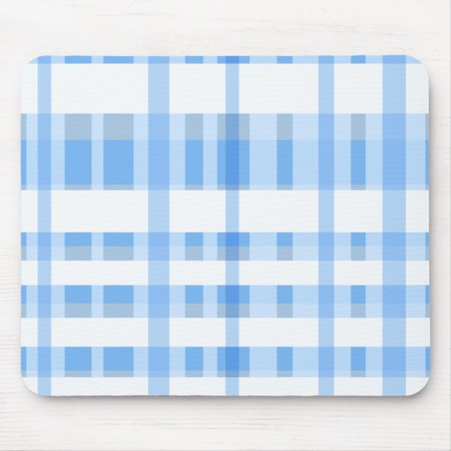 Mousepad Xadrez brandamente azul e branca (Frente)