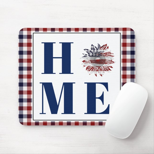 Mousepad xadrez de búfalo girassol "Casa"  (Com mouse)