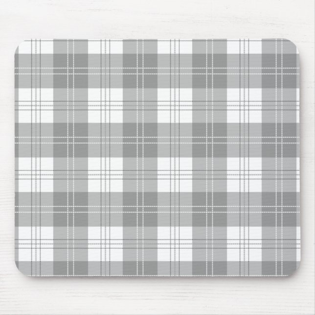 Mousepad Xadrez de Búfalo Preto e Branco (Frente)