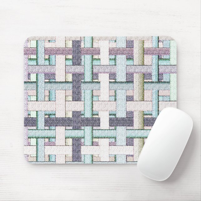 Mousepad Xadrez de cor esmaecida em tecido ou aspecto de ca (Com mouse)
