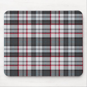 Mousepad xadrez de tartan texturizada por cinza