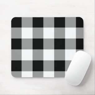 Mousepad Xadrez de Verificação de Buffalo Preto e Branco