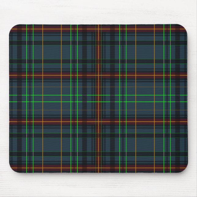 Mousepad Xadrez em azul, laranja, verde... (Frente)