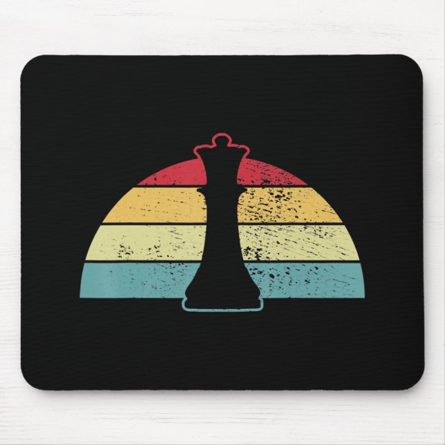 Mousepad Xadrez Gift | Jogo De Vídeo De Xadrez Ou Design De (Frente)