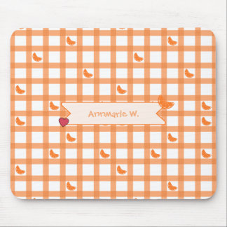 Mousepad Xadrez Laranja Fofo
