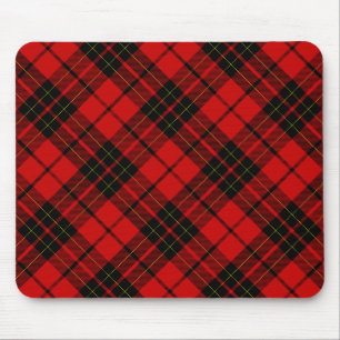 Mousepad xadrez preto vermelho-de-tartan Brodie