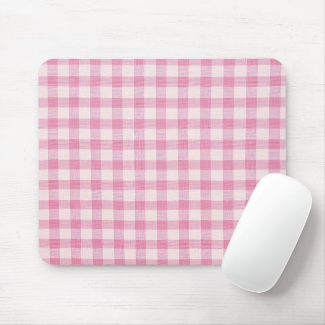 Mousepad Xadrez Rosa Bebê (Com mouse)