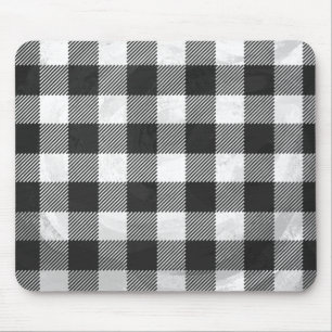 Mousepad Xadrez Verificada Preta E Branca