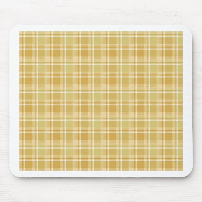 Mousepad xadrezes de outono suaves (Frente)