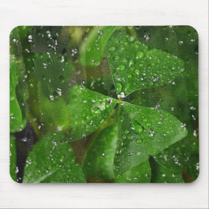 Mousepad Xamrock irlandês com gotas de chuva