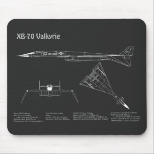 Mousepad XB-70 Valkyrie - Planos de avião Blueprint PD