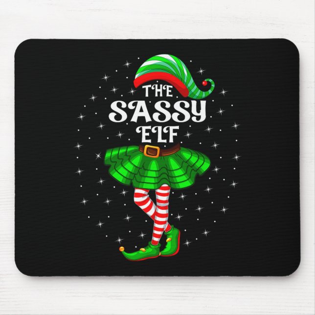 Mousepad Xmas Family Matching Women Girls Mom The Sy Elf Ch (Frente)