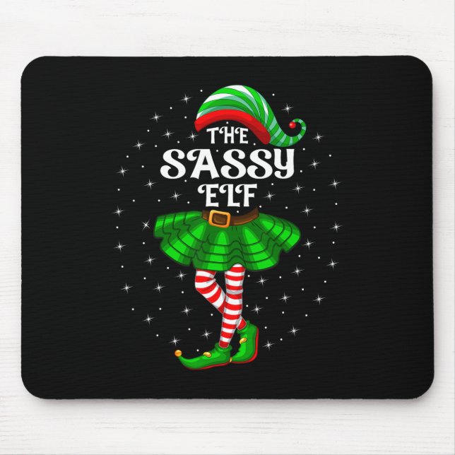 Mousepad Xmas Family Matching Women Girls Mom The Sy Elf Ch (Frente)